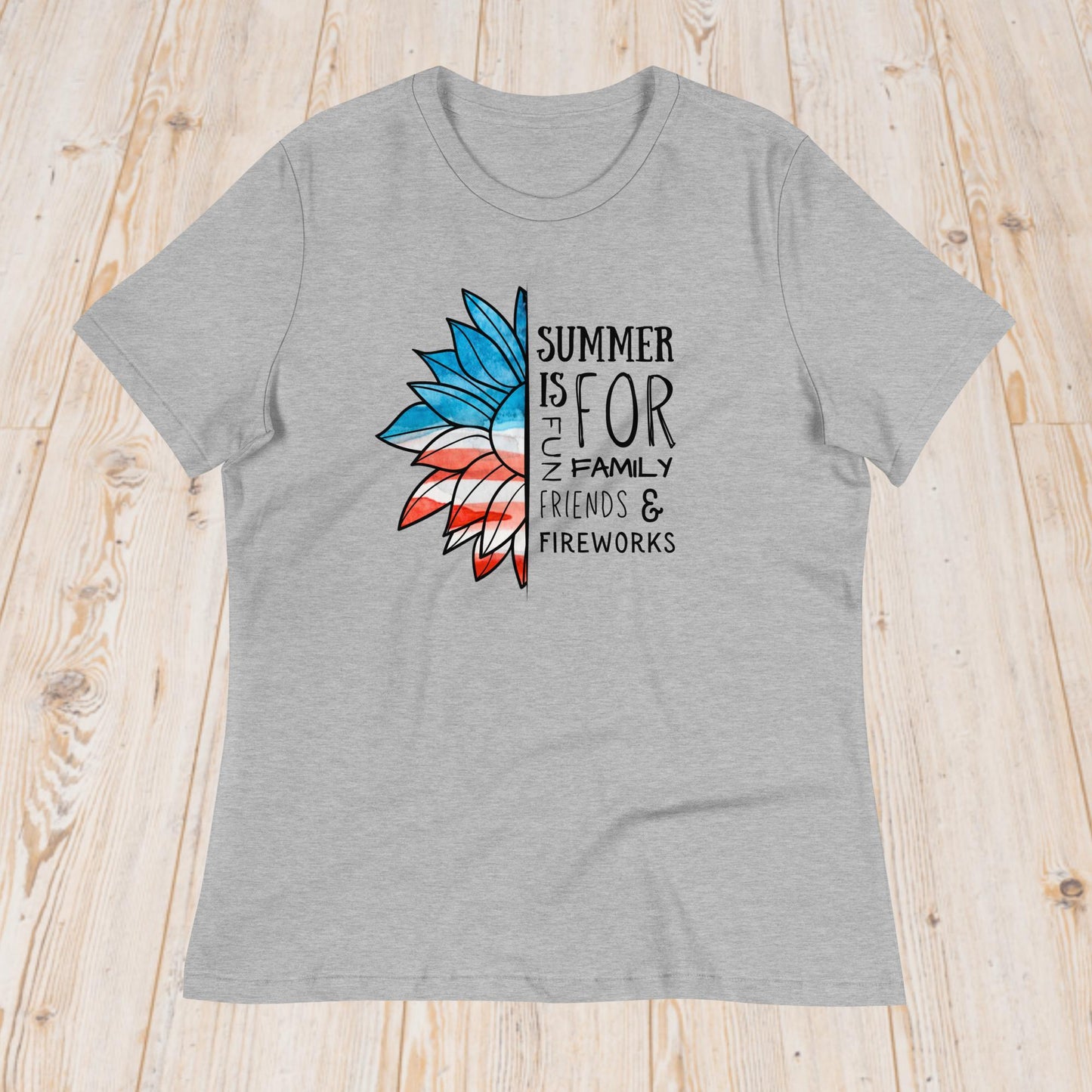 4th of July - Sunflower "Summer is for" (women's t-shirt)