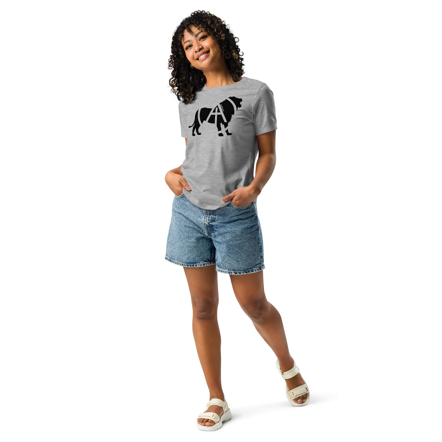 Array Lion - Black (Women's Relaxed T-Shirt)