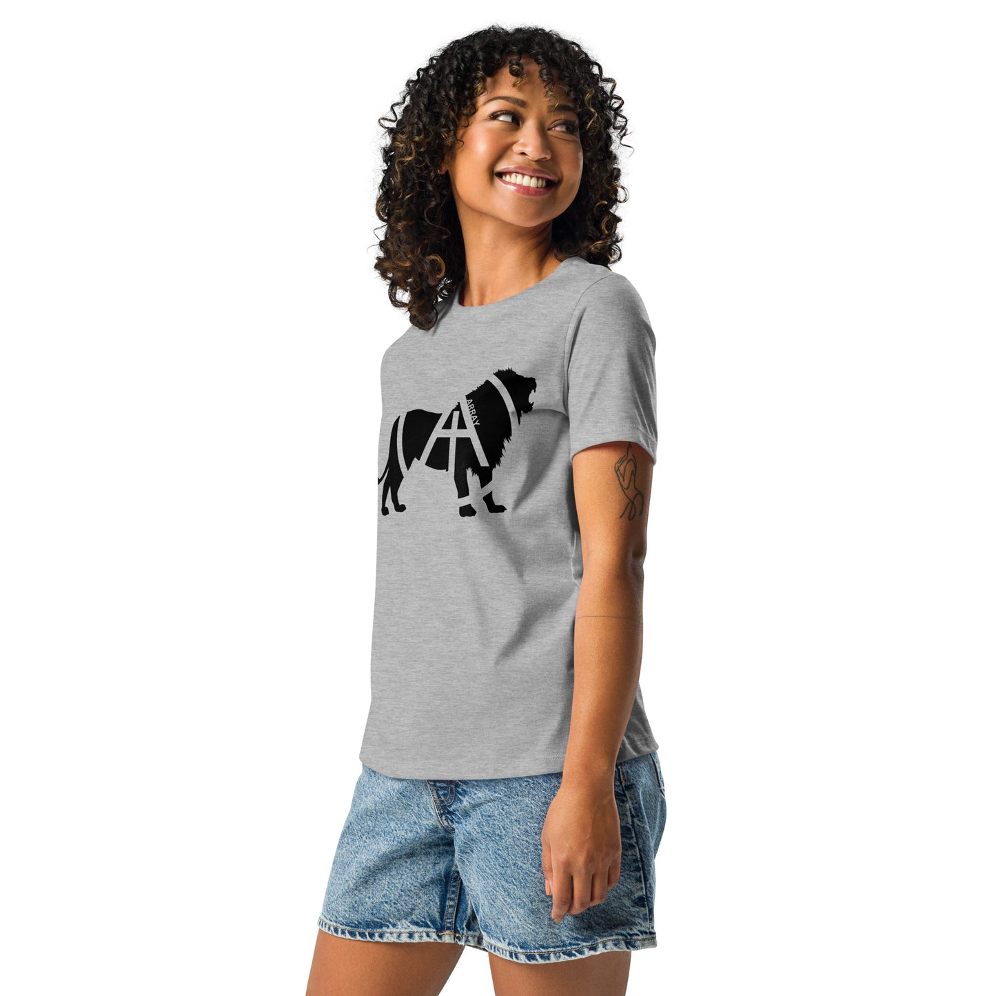 Array Lion - Black (Women's Relaxed T-Shirt)