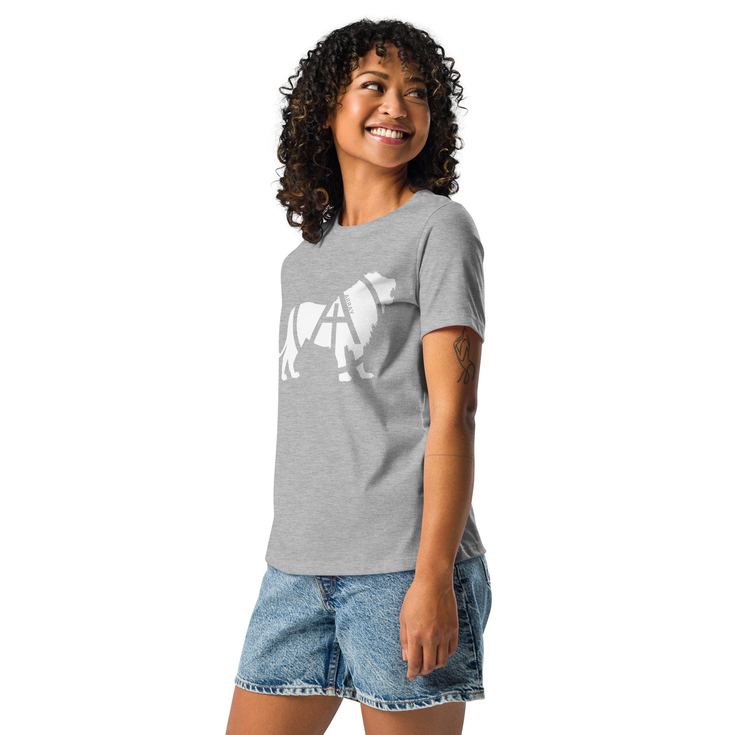 Array Lion - White (Women's Relaxed T-Shirt)
