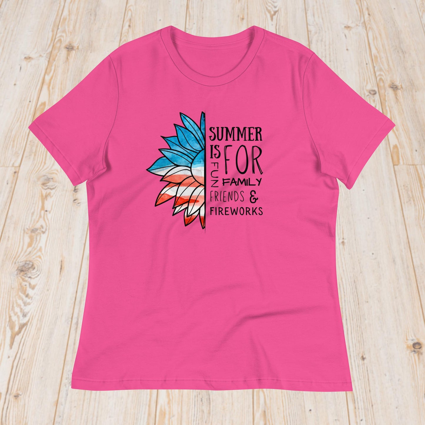 4th of July - Sunflower "Summer is for" (women's t-shirt)