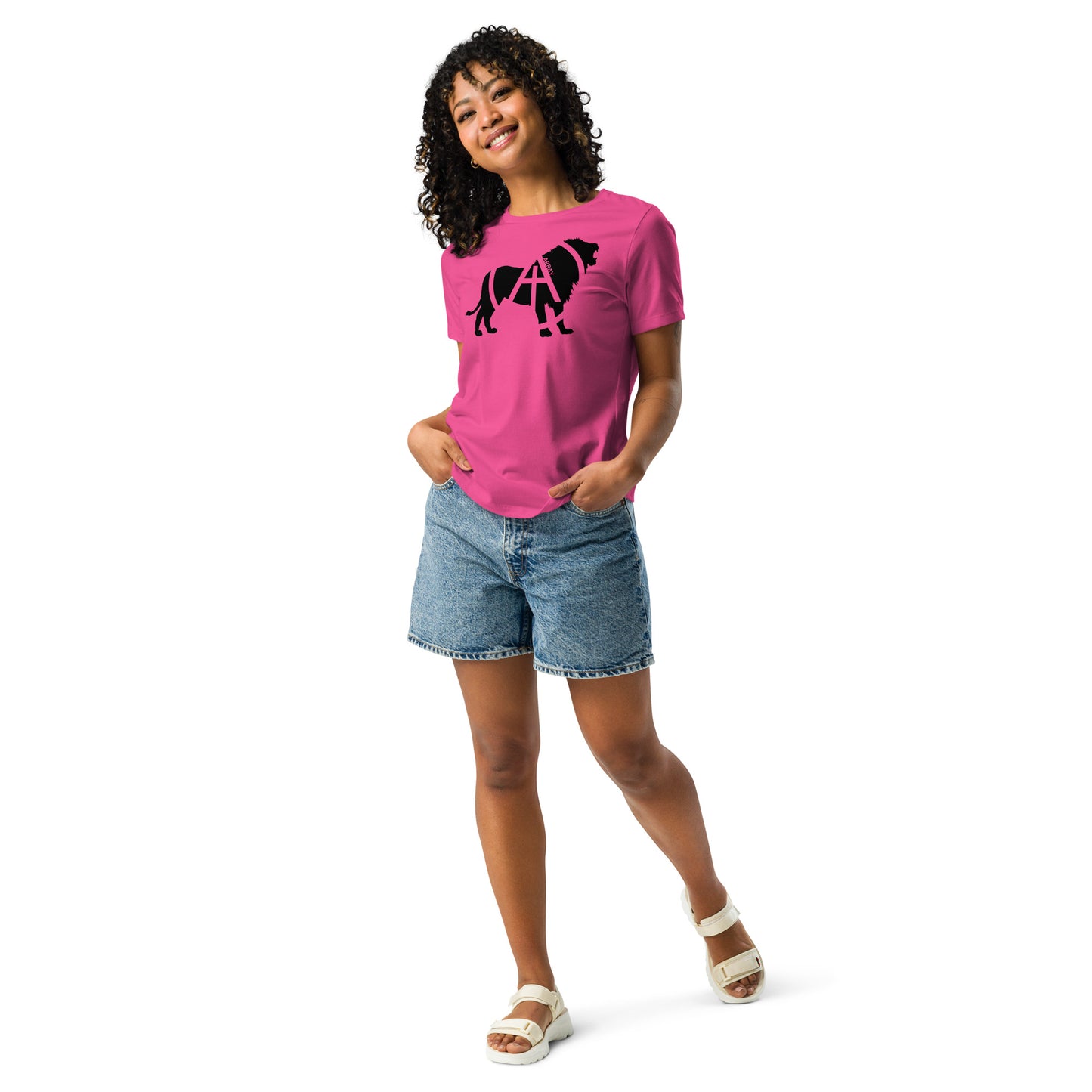 Array Lion - Black (Women's Relaxed T-Shirt)