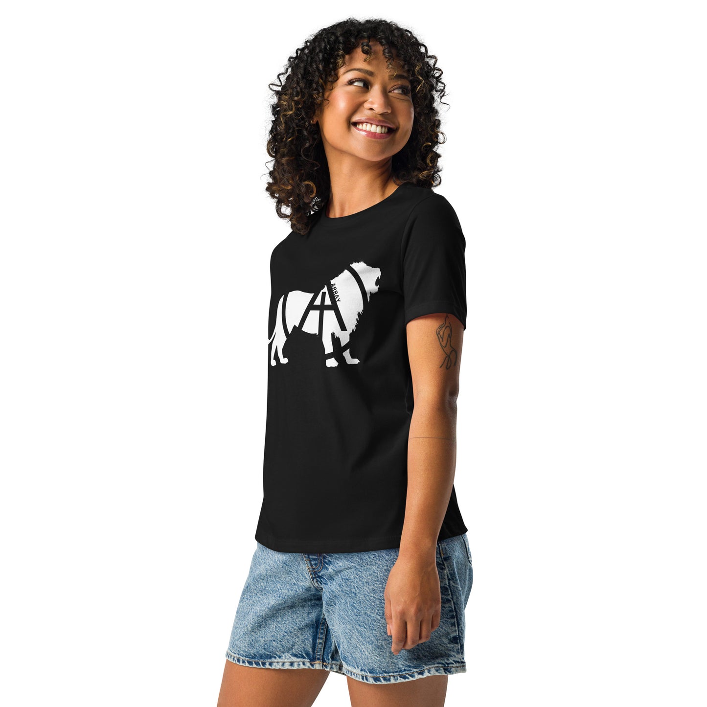 Array Lion - White (Women's Relaxed T-Shirt)