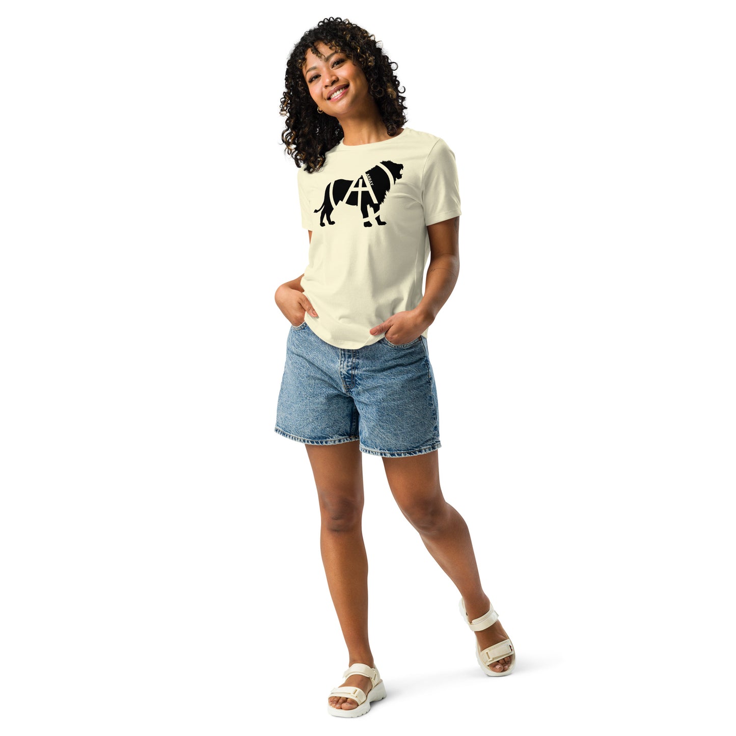 Array Lion - Black (Women's Relaxed T-Shirt)