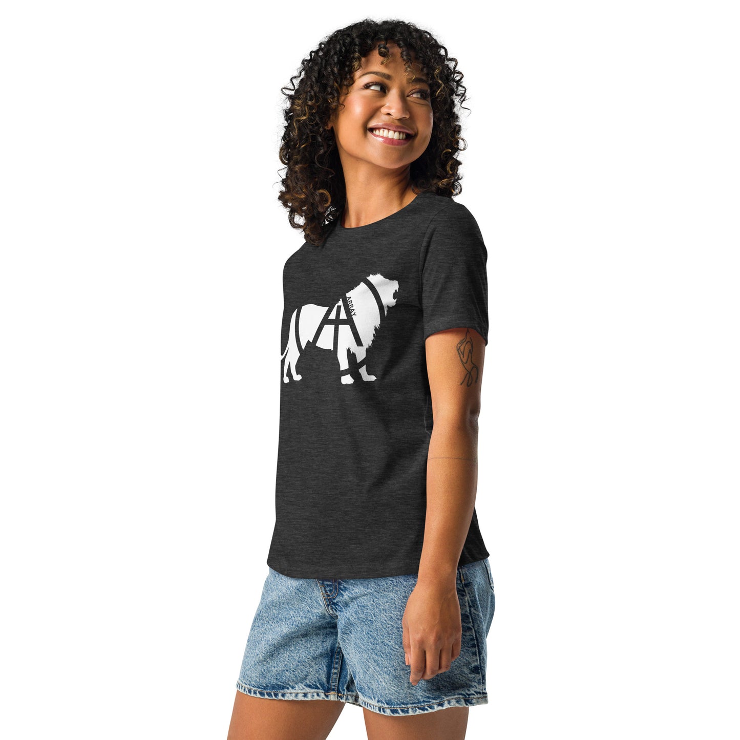 Array Lion - White (Women's Relaxed T-Shirt)