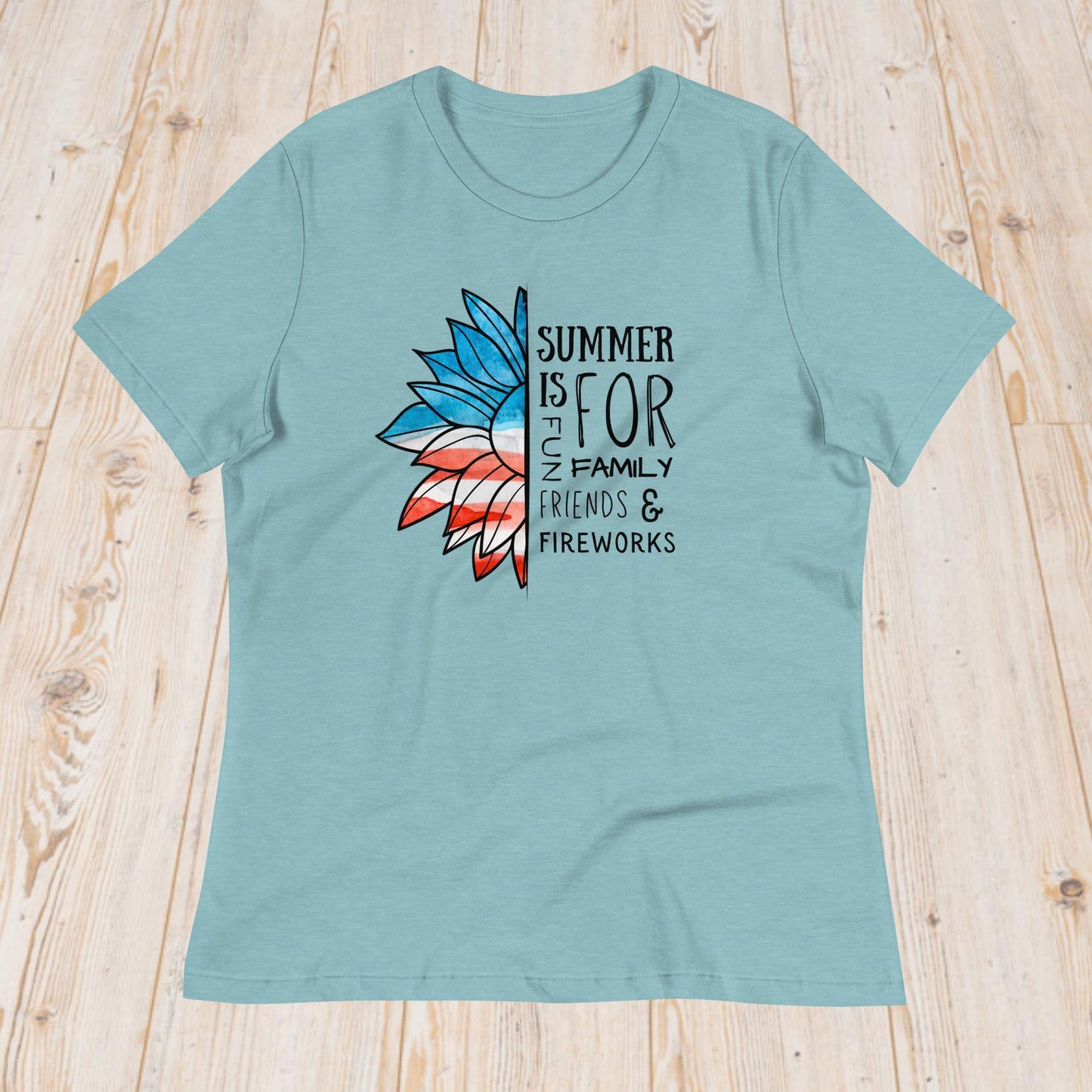 4th of July - Sunflower "Summer is for" (women's t-shirt)