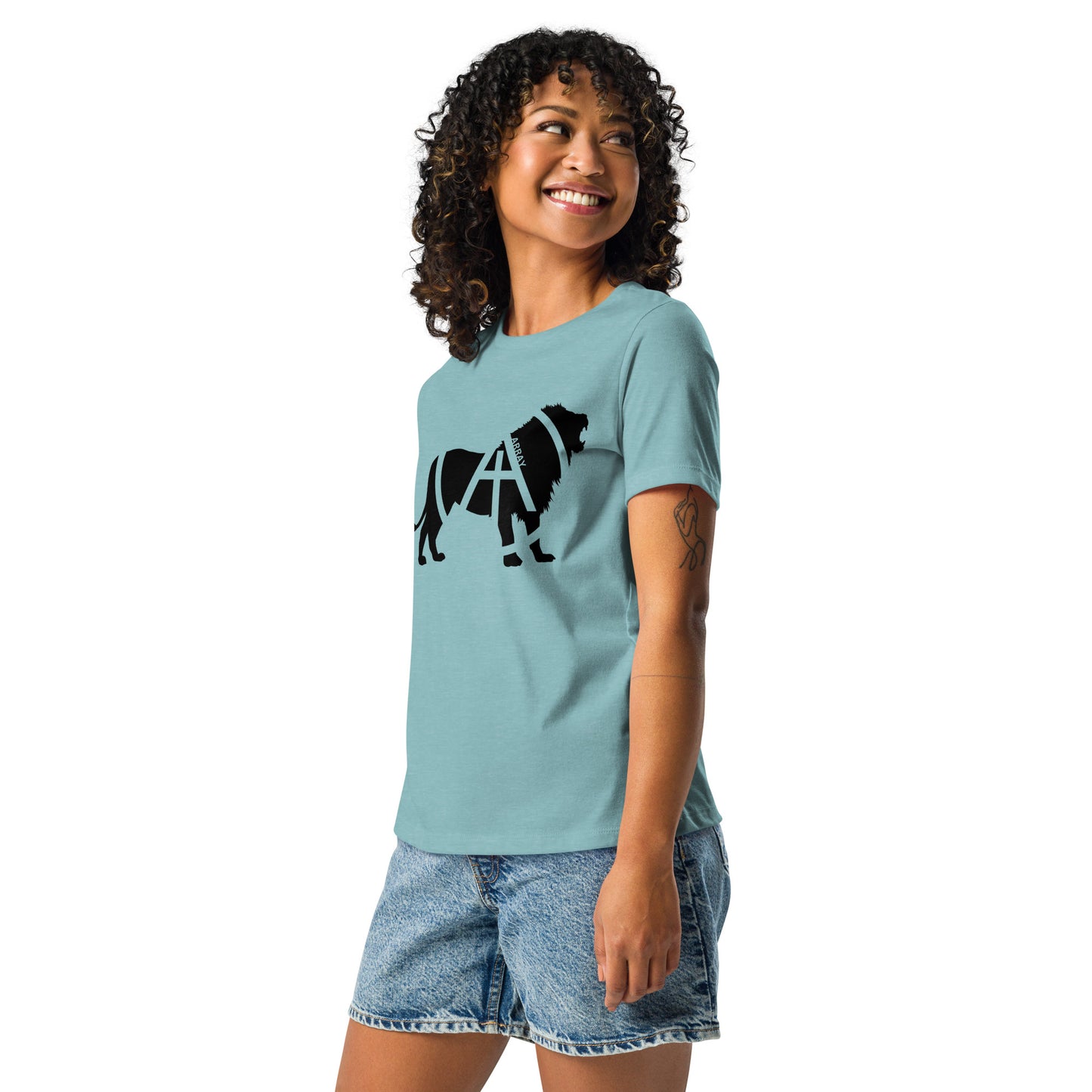 Array Lion - Black (Women's Relaxed T-Shirt)