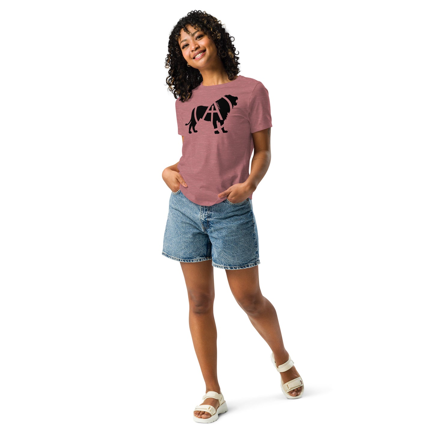 Array Lion - Black (Women's Relaxed T-Shirt)