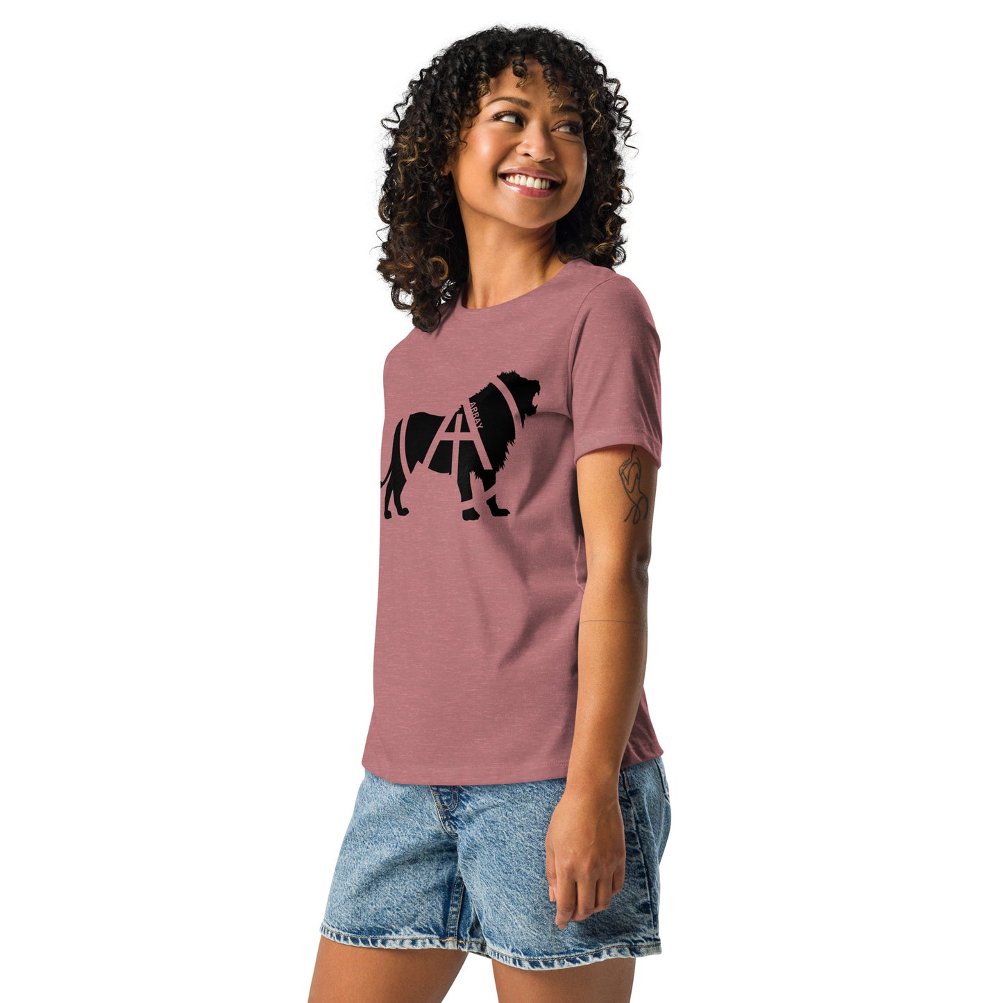 Array Lion - Black (Women's Relaxed T-Shirt)