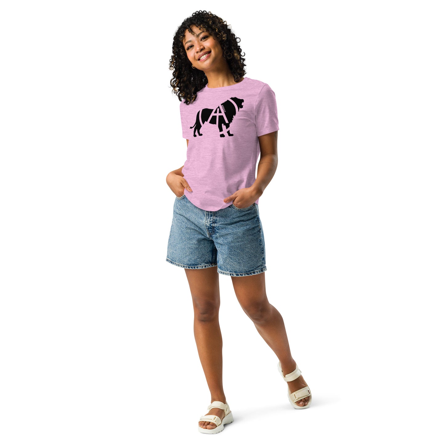 Array Lion - Black (Women's Relaxed T-Shirt)