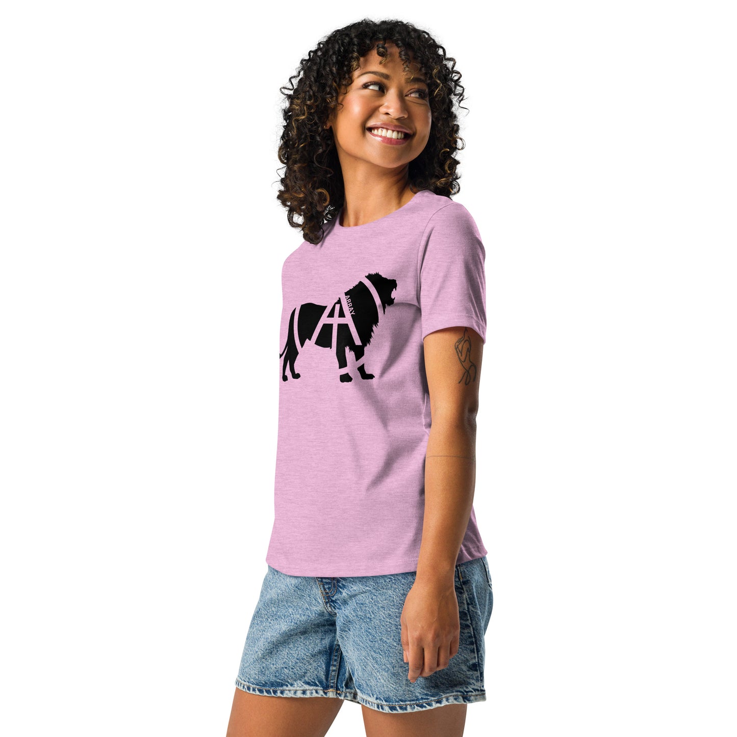 Array Lion - Black (Women's Relaxed T-Shirt)
