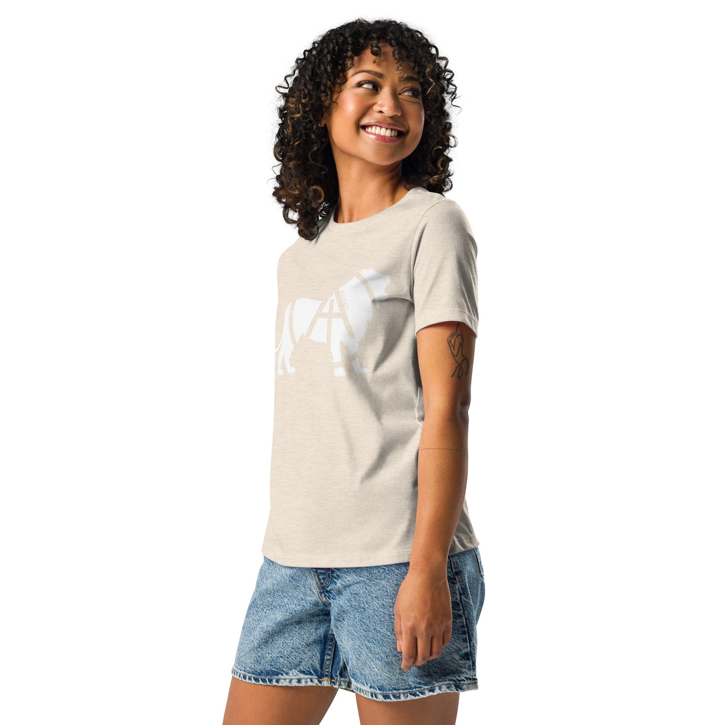 Array Lion - White (Women's Relaxed T-Shirt)