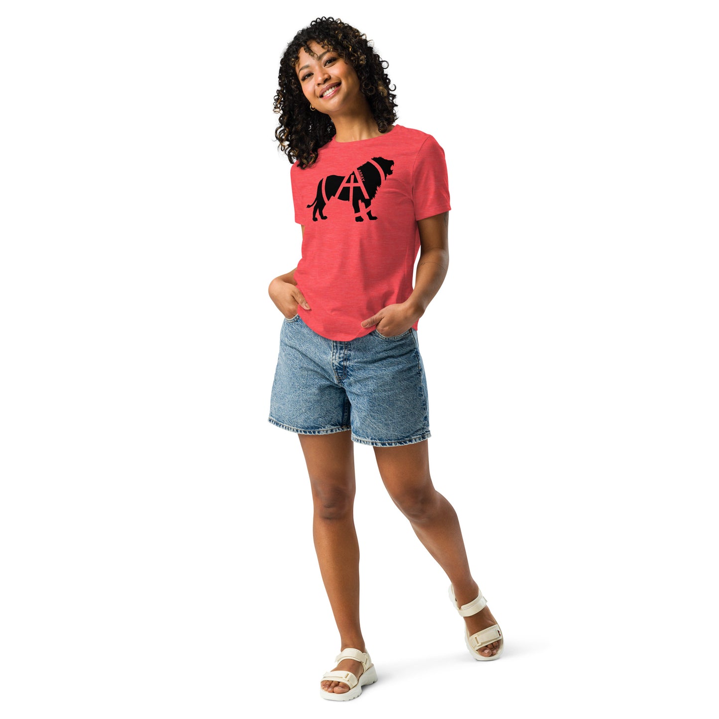 Array Lion - Black (Women's Relaxed T-Shirt)
