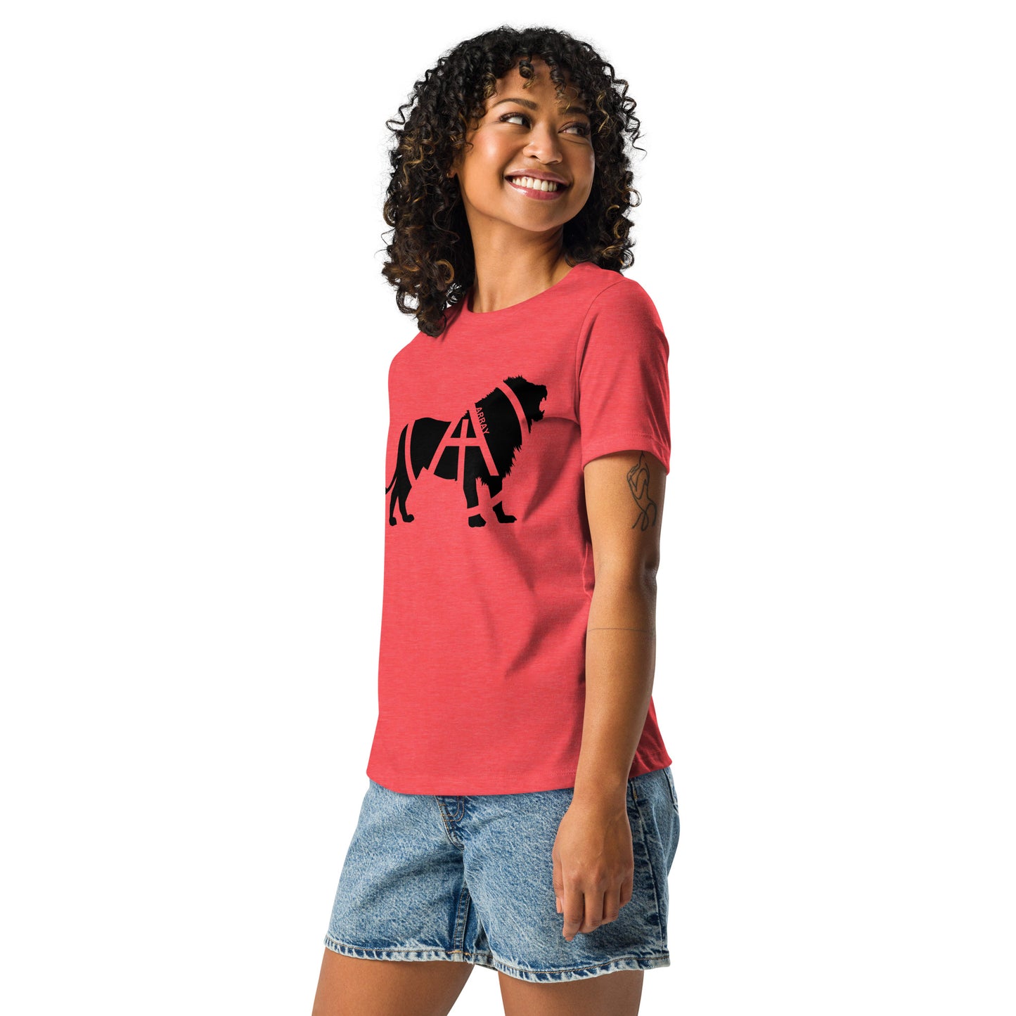 Array Lion - Black (Women's Relaxed T-Shirt)