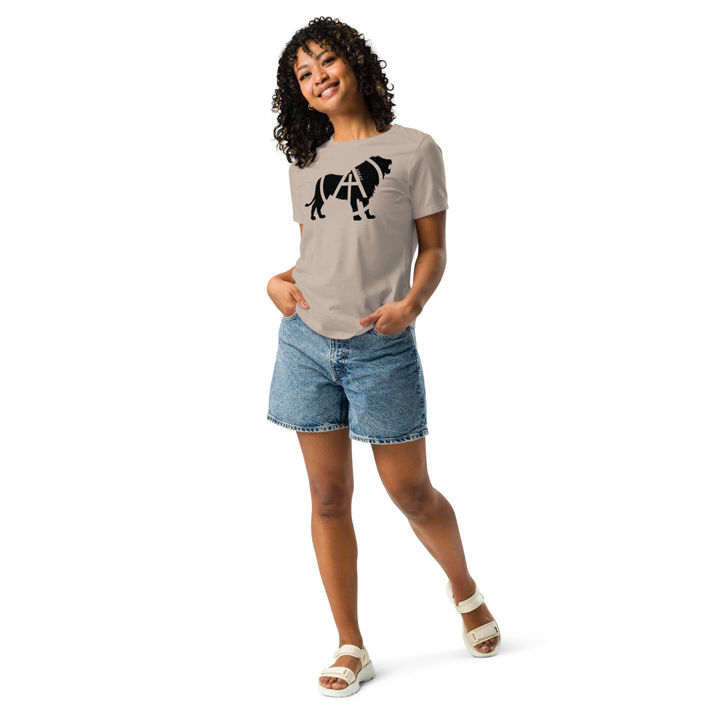 Array Lion - Black (Women's Relaxed T-Shirt)