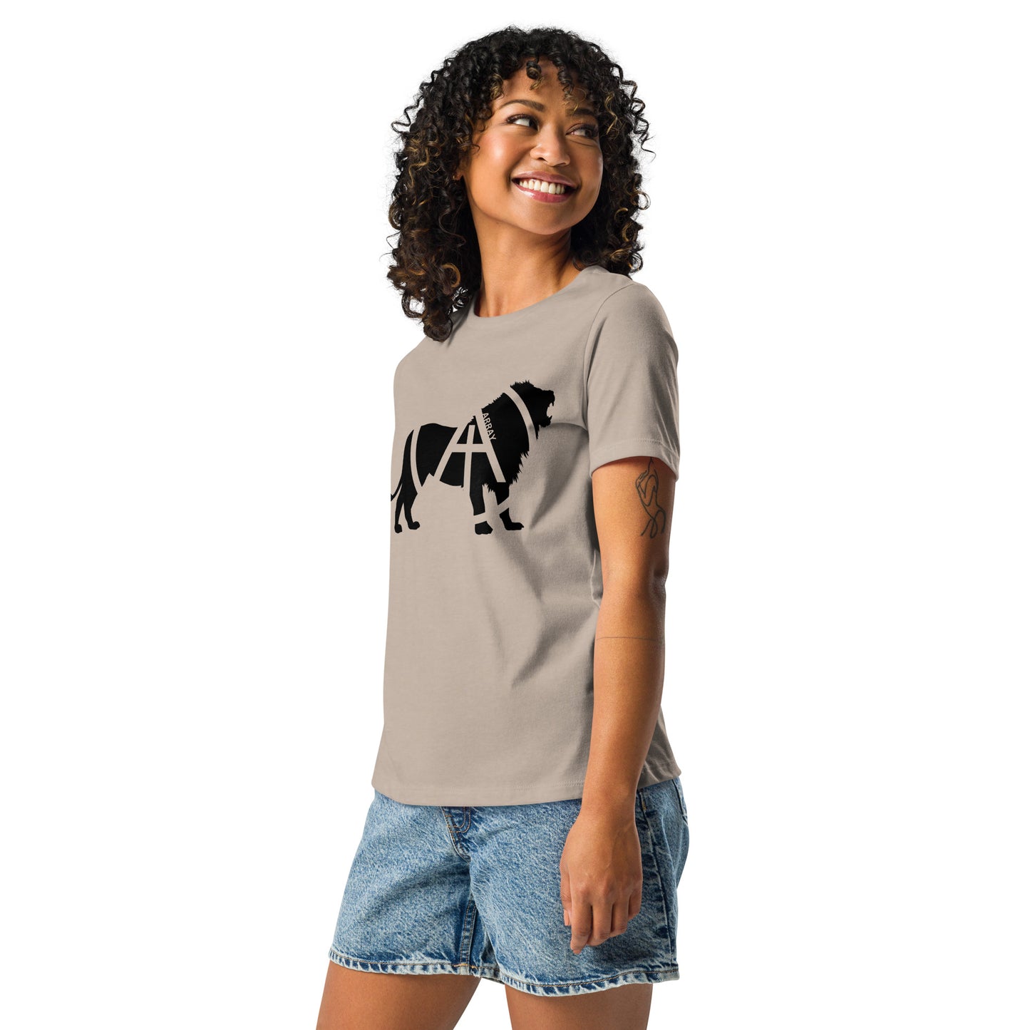 Array Lion - Black (Women's Relaxed T-Shirt)