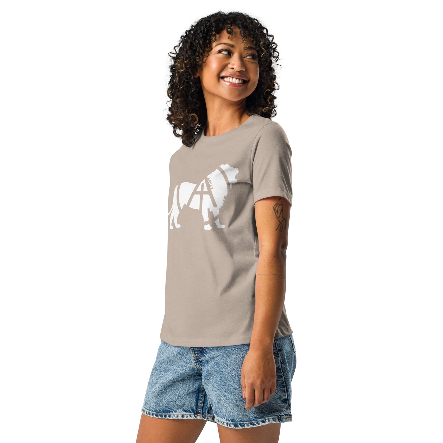 Array Lion - White (Women's Relaxed T-Shirt)
