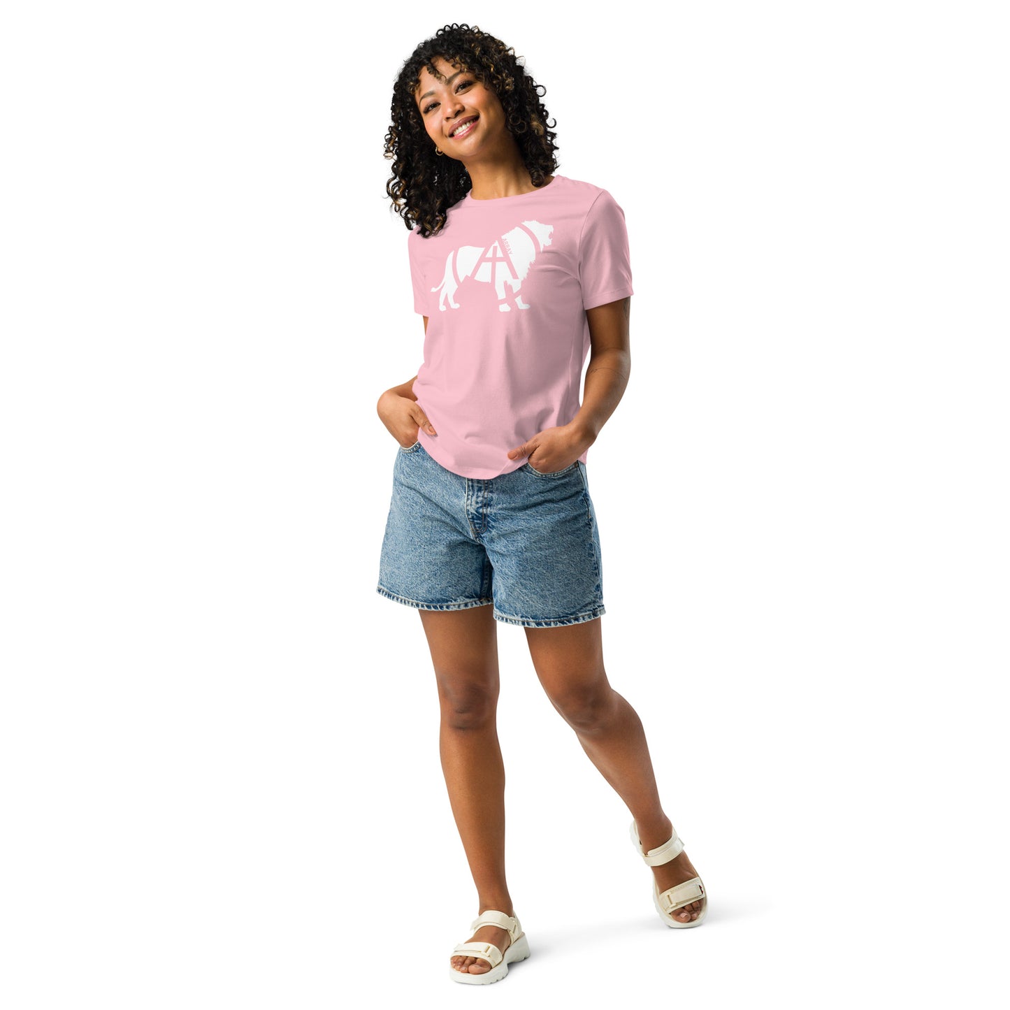 Array Lion - White (Women's Relaxed T-Shirt)