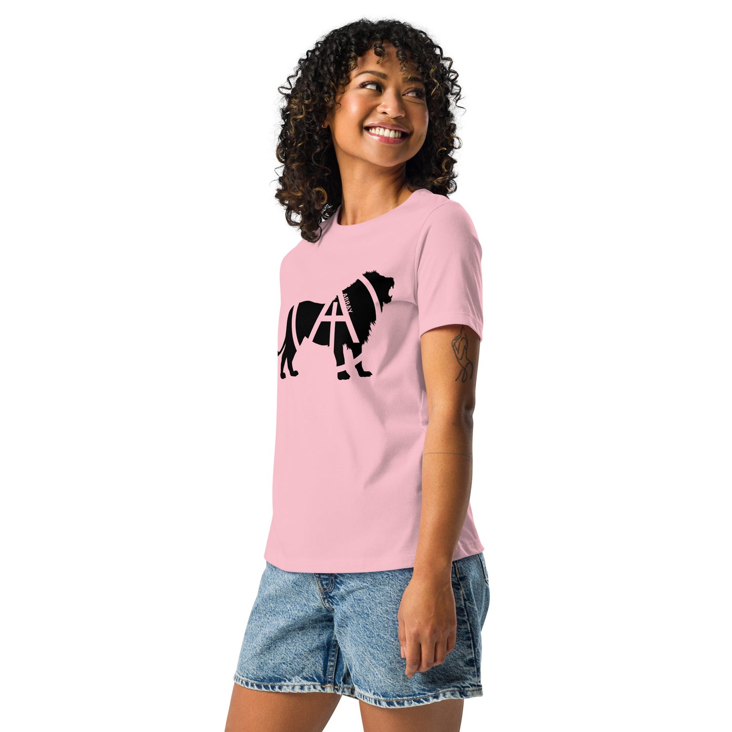 Array Lion - Black (Women's Relaxed T-Shirt)