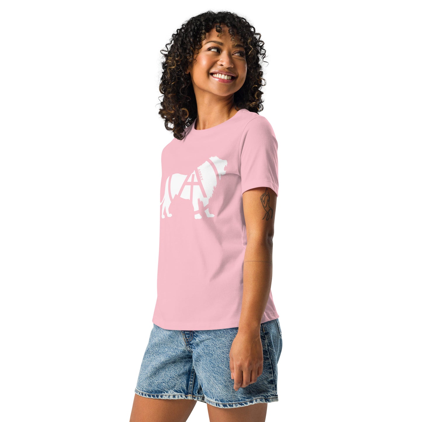 Array Lion - White (Women's Relaxed T-Shirt)