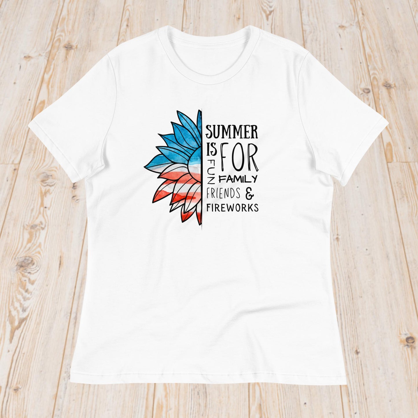 4th of July - Sunflower "Summer is for" (women's t-shirt)