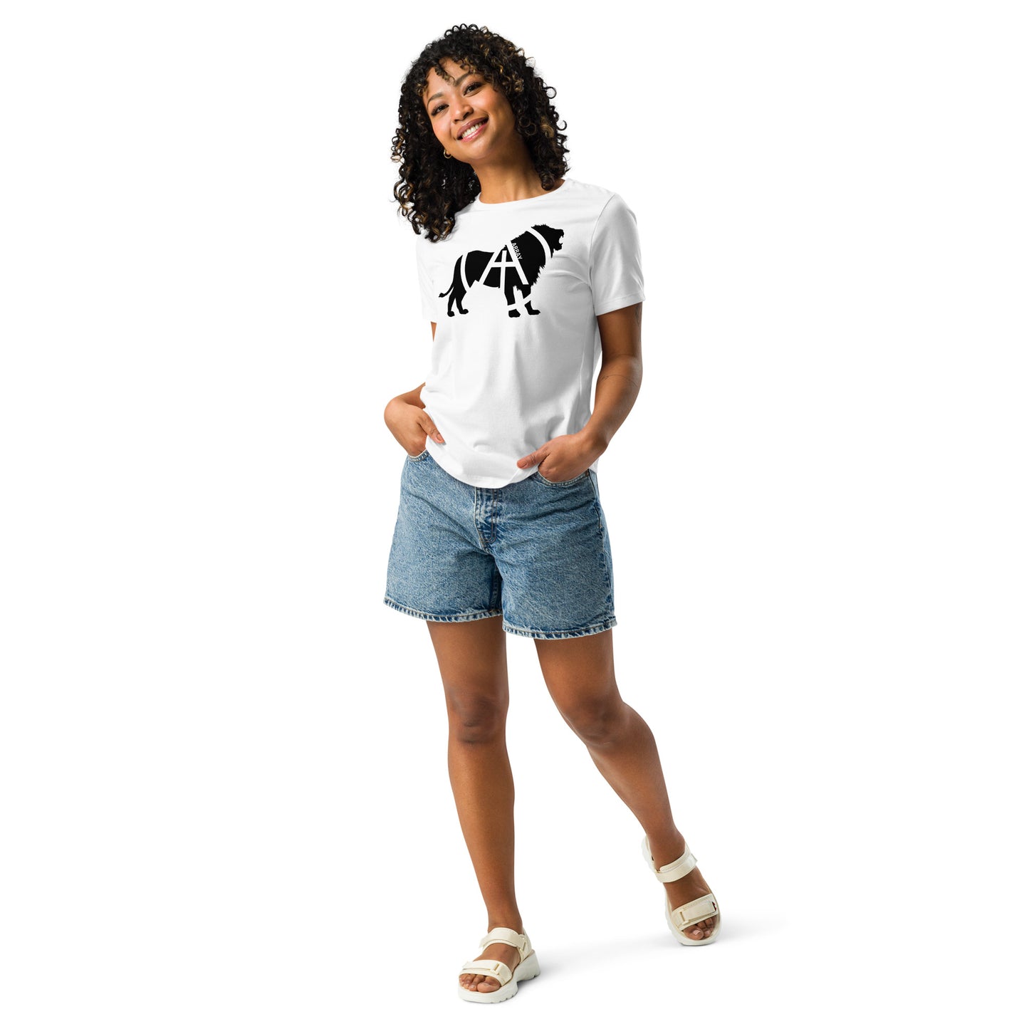 Array Lion - Black (Women's Relaxed T-Shirt)