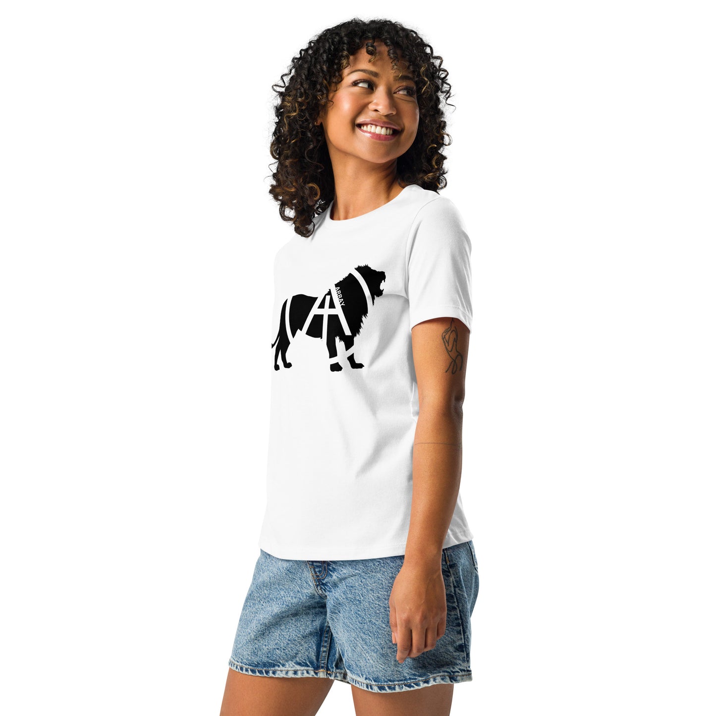 Array Lion - Black (Women's Relaxed T-Shirt)