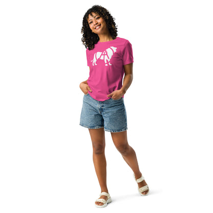 Array Lion - White (Women's Relaxed T-Shirt)
