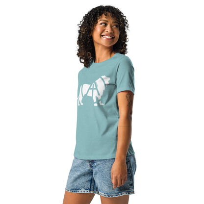 Array Lion - White (Women's Relaxed T-Shirt)