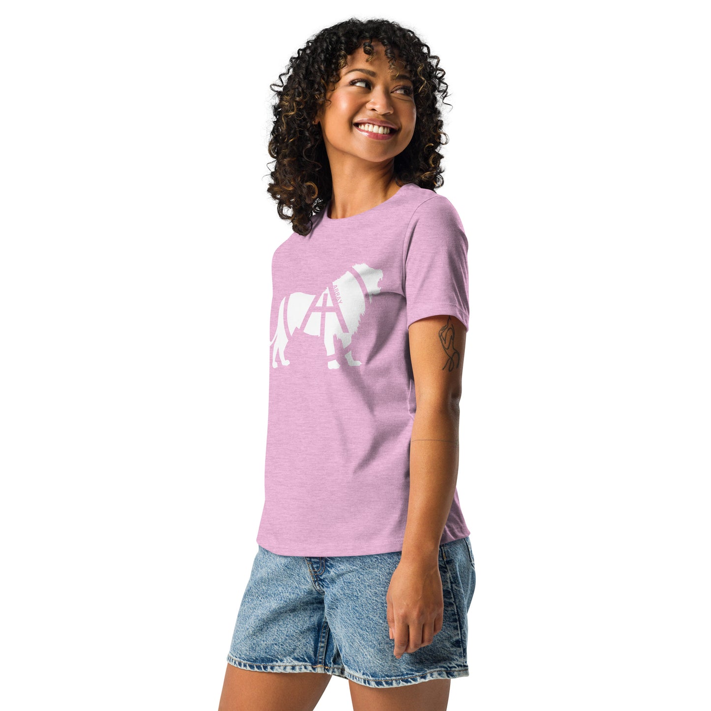 Array Lion - White (Women's Relaxed T-Shirt)