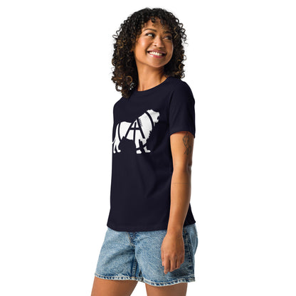Array Lion - White (Women's Relaxed T-Shirt)